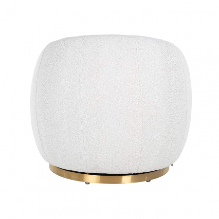 Fotoliu pivotant Jago alb boucl√© / auriu periat (Copenhaga 900 Boucl√© Alb), S4530 WHITE BOUCLé - Richmond Interiors [2]