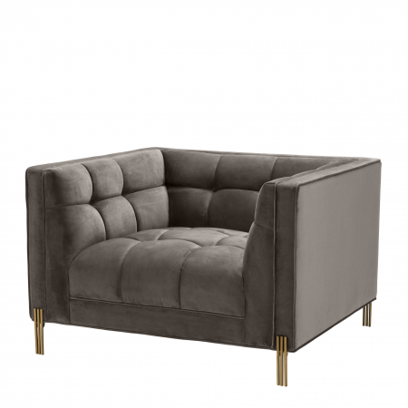   Scaun Sienna din catifea gri savona 113196 EICHHOLTZ [1]