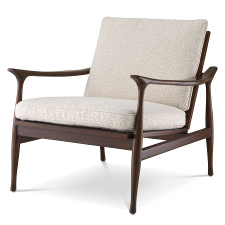 Promotii -   Scaun Manzo finisaj clasic maro bouclé crem inclus perne 116223 EICHHOLTZ