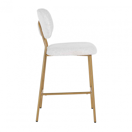 Fotoliu de serviciu Xenia alb boucl√© / auriu periat (Copenhagen 900 Boucl√© White), S4522 WHITE BOUCLé - Richmond Interiors [1]