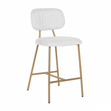 Produse - Fotoliu de serviciu Xenia alb boucl√© / auriu periat (Copenhagen 900 Boucl√© White), S4522 WHITE BOUCLé - Richmond Interiors