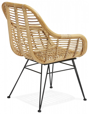 Fotoliu design gradina Tess, ratan premium, otel, K AC02550NABL - Kokoon [3]
