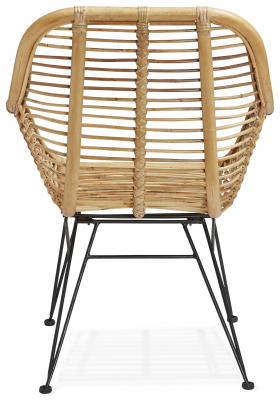 Fotoliu design gradina Tess, ratan premium, otel, K AC02550NABL - Kokoon [4]