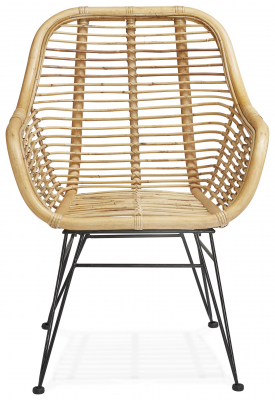 Fotoliu design gradina Tess, ratan premium, otel, K AC02550NABL - Kokoon [1]