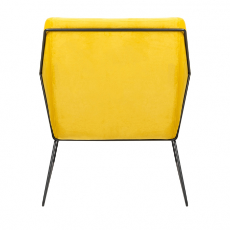 Fotoliu design Lucas tapitat catifea verde/galbena/gri/neagra, picioare negre metal, MSE011000308.V41 - King [12]