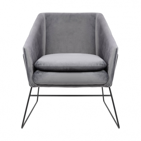 Fotoliu design Lucas tapitat catifea verde/galbena/gri/neagra, picioare negre metal, MSE011000308.V41 - King [29]