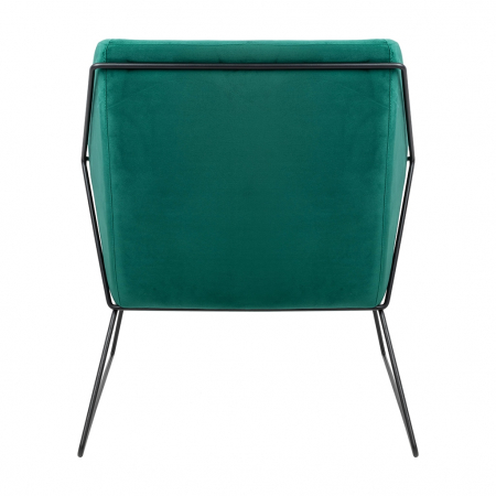 Fotoliu design Lucas tapitat catifea verde/galbena/gri/neagra, picioare negre metal, MSE011000308.V41 - King [21]