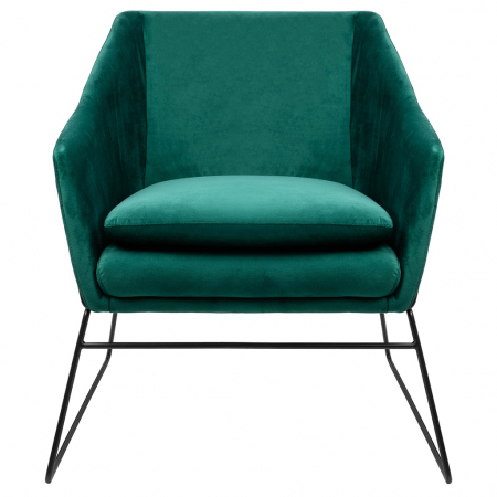 Fotoliu design Lucas tapitat catifea verde/galbena/gri/neagra, picioare negre metal, MSE011000308.V41 - King [19]