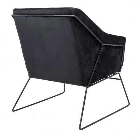 Fotoliu design Lucas tapitat catifea verde/galbena/gri/neagra, picioare negre metal, MSE011000308.V41 - King [3]