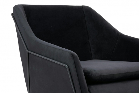 Fotoliu design Lucas tapitat catifea verde/galbena/gri/neagra, picioare negre metal, MSE011000308.V41 - King [7]