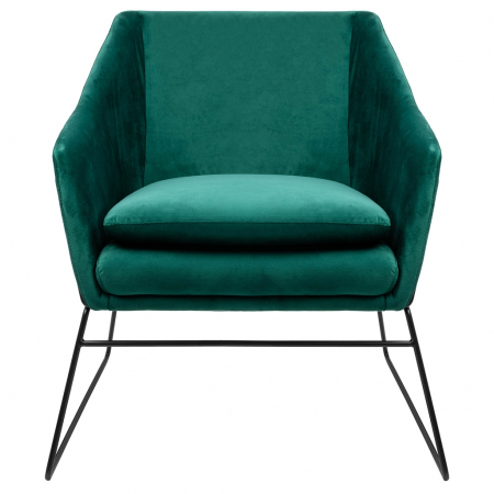 Fotoliu design Lucas tapitat catifea verde/galbena/gri/neagra, picioare negre metal, MSE011000308.V20 - King [11]