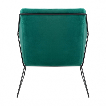 Fotoliu design Lucas tapitat catifea verde/galbena/gri/neagra, picioare negre metal, MSE011000308.V20 - King [13]