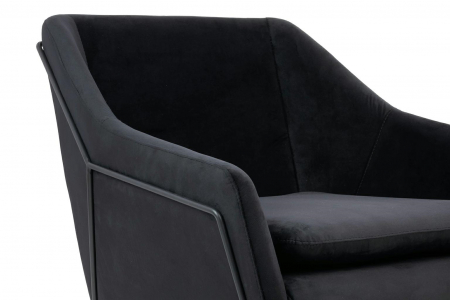 Fotoliu design Lucas tapitat catifea verde/galbena/gri/neagra, picioare negre metal, MSE011000308.V20 - King [32]