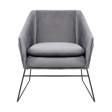 Fotoliu design Lucas tapitat catifea verde/galbena/gri/neagra, picioare negre metal, MSE011000308.V20 - King [21]