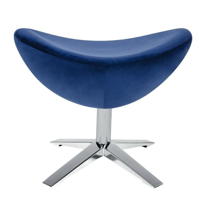 Fotoliu design lux cu taburet Egg Wide Velvet, diverse culori, velur/baza otel crom, HE-066.HM8.OTTO.37 - King [12]