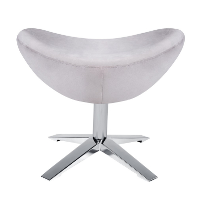 Fotoliu design lux cu taburet Egg Wide Velvet, diverse culori, velur/baza otel crom, HE-066.HM8.OTTO.37 - King [4]