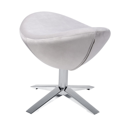 Fotoliu design lux cu taburet Egg Wide Velvet, diverse culori, velur/baza otel crom, HE-066.HM8.OTTO.37 - King [5]