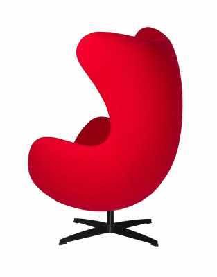 Fotoliu design lux Egg Classic Black, diverse culori, lana casmir/baza neagra aluminiu, JH-026.MARCHEWKA.38B - King [6]