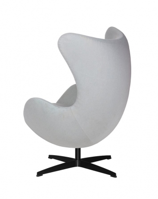Fotoliu design lux Egg Classic Black, diverse culori, lana casmir/baza neagra aluminiu, JH-026.MARCHEWKA.38B - King [16]
