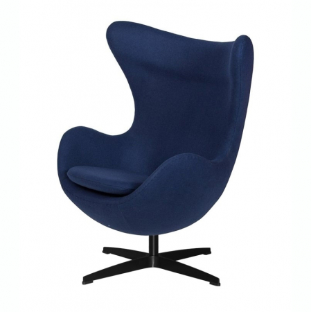 Fotolii - Fotoliu design lux Egg Classic Black, diverse culori, lana casmir/baza neagra aluminiu, JH-026.ATLANTYCKI26B - King