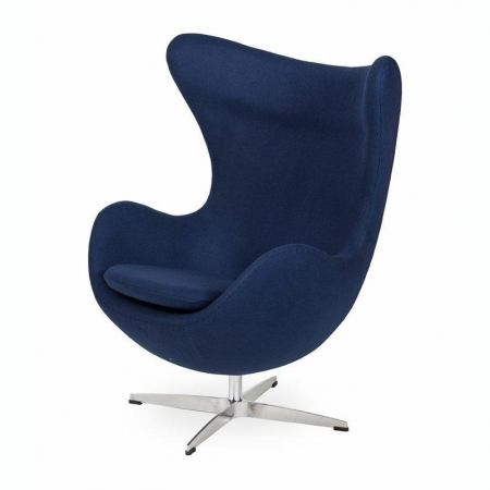 Fotoliu design lux Egg Classic, diverse culori, lana casmir/baza aluminiu, JH-026.SZARY.17 - King [15]