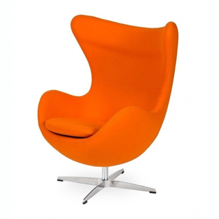 Fotoliu design lux Egg Classic, diverse culori, lana casmir/baza aluminiu, JH-026.SZARY.17 - King [20]