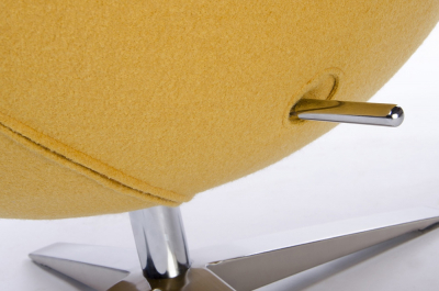 Fotoliu design lux Egg Wide, diverse culori, lana casmir/baza otel crom, HE-066.RED.1 - King [21]