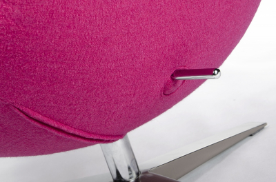 Fotoliu design lux Egg Wide, diverse culori, lana casmir/baza otel crom, HE-066.RED.1 - King [16]