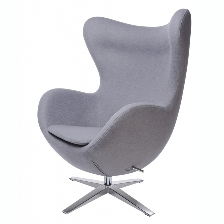 Fotoliu design lux Egg Wide, diverse culori, lana casmir/baza otel crom, HE-066.RED.1 - King [31]
