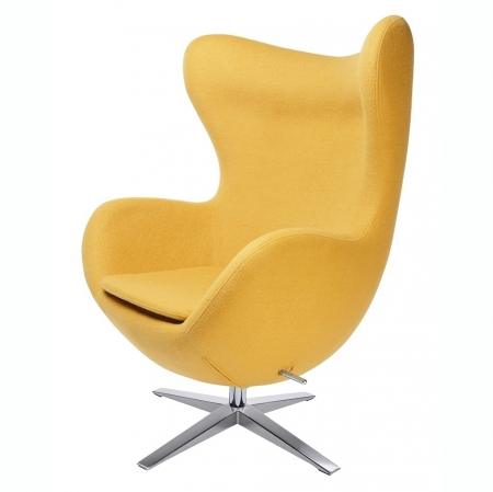 Fotoliu design lux Egg Wide, diverse culori, lana casmir/baza otel crom, HE-066.RED.1 - King [33]