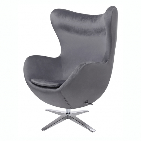 Fotoliu design lux Egg Wide Velvet, diverse culori, velur/otel crom, HE-066.HM8-18.DGREEN - King [40]