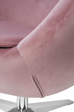 Fotoliu design lux Egg Wide Velvet, diverse culori, velur/otel crom, HE-066.HM8-18.DGREEN - King [69]