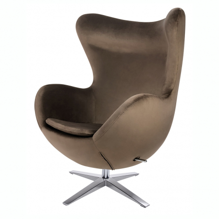 Fotoliu design lux Egg Wide Velvet, diverse culori, velur/otel crom, HE-066.HM8-18.DGREEN - King [43]