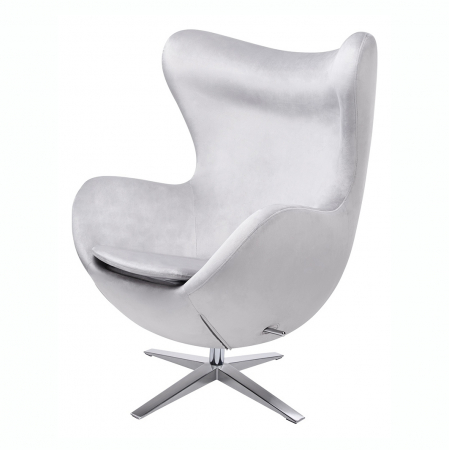 Fotoliu design lux Egg Wide Velvet, diverse culori, velur/otel crom, HE-066.HM8-18.DGREEN - King [39]