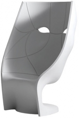Fotoliu design lux Face tip sculptura masca, alb/negru, design extravagant, JH-035.BLACK - King [3]