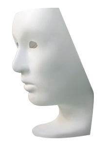 Fotoliu design lux Face tip sculptura masca, alb/negru, design extravagant, JH-035.BLACK - King [1]