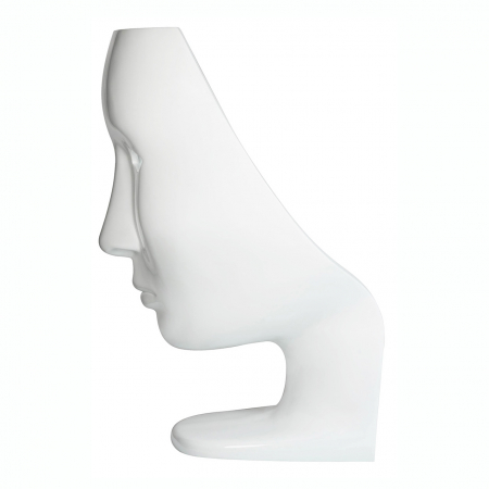 Promotii - Fotoliu design lux Face tip sculptura masca, alb/negru, design extravagant, JH-035 - King