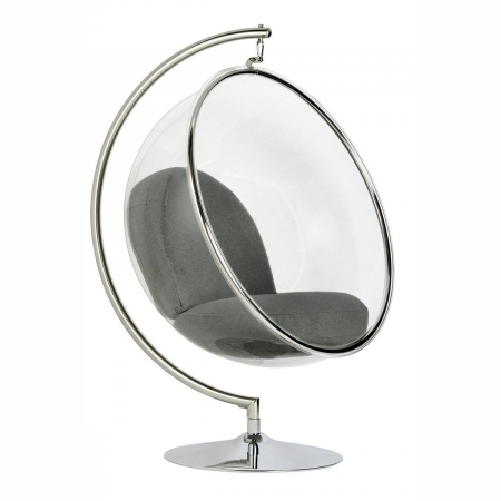 Fotoliu design lux tip bula suspendat Bubble Stand, diverse culori, lana casmir/cadru otel cromat, JH-200.17W - King [10]