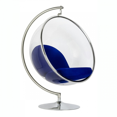 Fotoliu design lux tip bula suspendat Bubble Stand, diverse culori, lana casmir/cadru otel cromat, JH-200.17W - King [11]