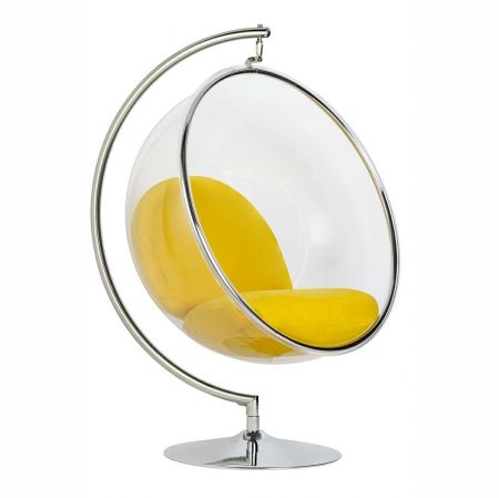 Fotolii - Fotoliu design lux tip bula suspendat Bubble Stand, diverse culori, lana casmir/cadru otel cromat, JH-200.36W - King