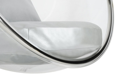 Fotoliu design lux tip bula suspendat Bubble Stand, diverse culori, piele ecologica/cadru otel cromat, JH-200.01W - King [1]