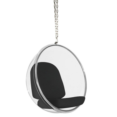 Fotolii - Fotoliu design lux tip bula suspendata tavan Bubble, diverse culori, lana casmir/acril, JH-200.#1.BLACK - King