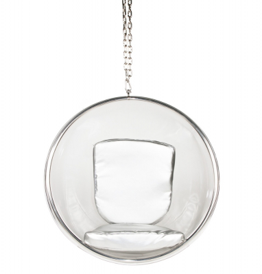Fotoliu design lux tip bula suspendata tavan Bubble, diverse culori, piele ecologica/acril, JH-200.WHITEPU - King [2]