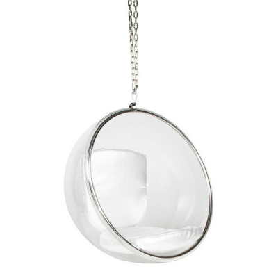 Fotoliu design lux tip bula suspendata tavan Bubble, diverse culori, piele ecologica/acril, JH-200.WHITEPU - King [0]