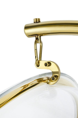 Fotoliu design lux tip bula suspendat Bubble Stand Gold, velur negru/cadru otel auriu, JH200-1.BLACK.VELVET - King [4]