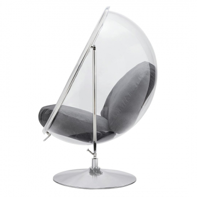 Fotoliu design tip bula rotativ Bubble Stand II, diverse culori, lana casmir/cadru otel cromat, JH-200-2.04W - King [3]