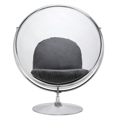 Fotoliu design tip bula rotativ Bubble Stand II, diverse culori, lana casmir/cadru otel cromat, JH-200-2.04W - King [2]