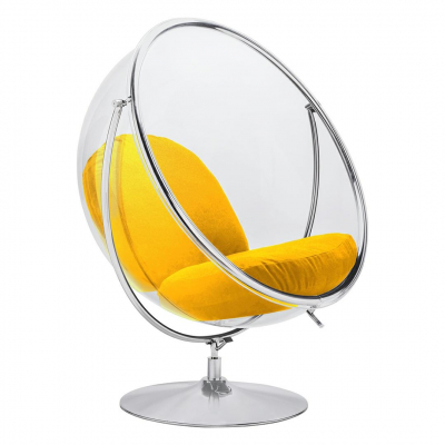 Fotoliu design tip bula rotativ Bubble Stand II, diverse culori, lana casmir/cadru otel cromat, JH-200-2.04W - King [12]