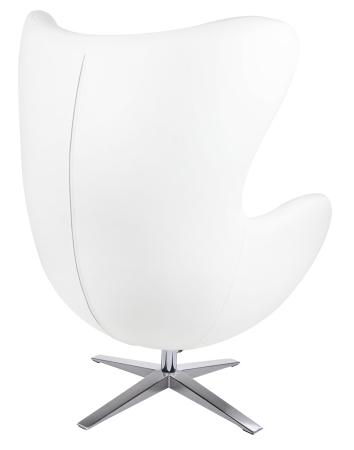 Fotoliu Egg Szeroki Pu 80x70x110 cm, Alb - King Home [7]