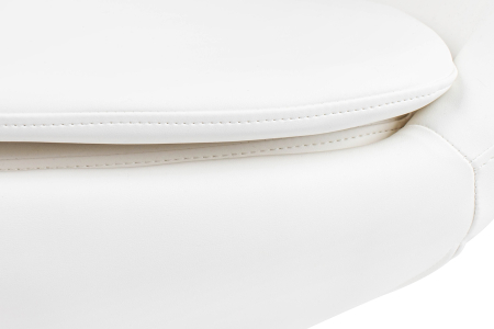 Fotoliu Egg Szeroki Pu 80x70x110 cm, Alb - King Home [10]